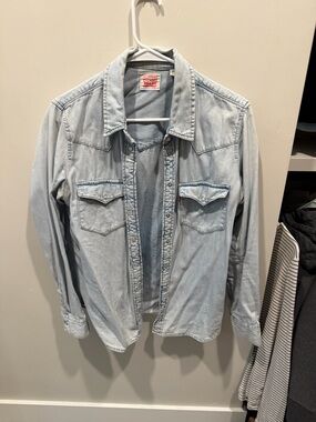 Levi's Light Blue Denim Western Button-Down Shirt